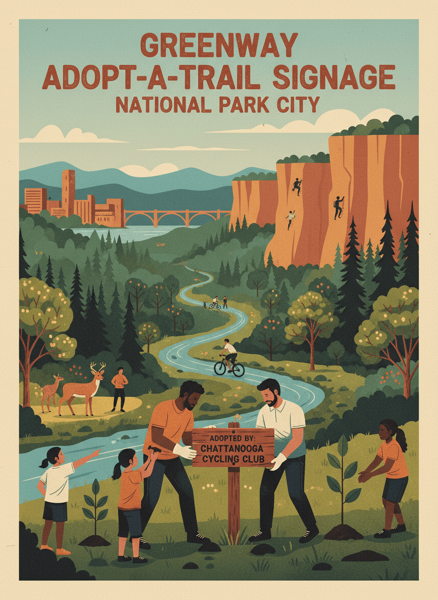 North Chick Greenway Adopt-a-Trail Signage